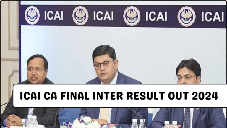 ICAI CA Final Inter Result Out 2024